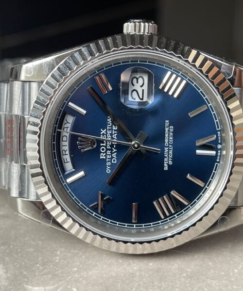 DayDate 40mm 228239 GMF 1:1 Gain Weight SS/tungsten Blue Dial Roman Markers on President Bracelet A3255 - Image 5