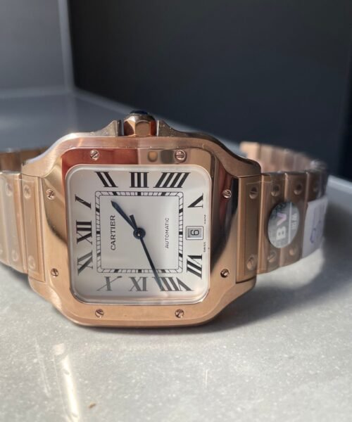 Santos 40mm RG BVF 1:1 Best Edition White Dial on RG Bracelet MIYOTA 9015 - Image 2