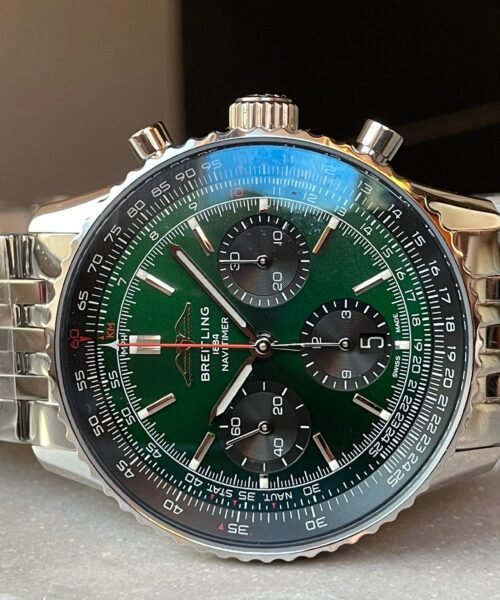 Navitimer 01 1:1 SS Green Dial on Steel Strap A7750 BLS Factory - Image 4