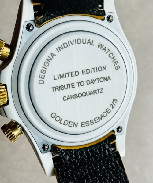 Daytona DIW White Carbon/YG DIWF Best Edition Gold Dial on Black Nylon Strap A7750 - Image 15