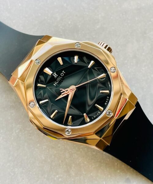 Big BangClassic Fusion Orlinski RG APSF 1:1 Best Edtion Facetd Black Dial on Black Rubber Strap A2892 to HUB1100 - Image 2