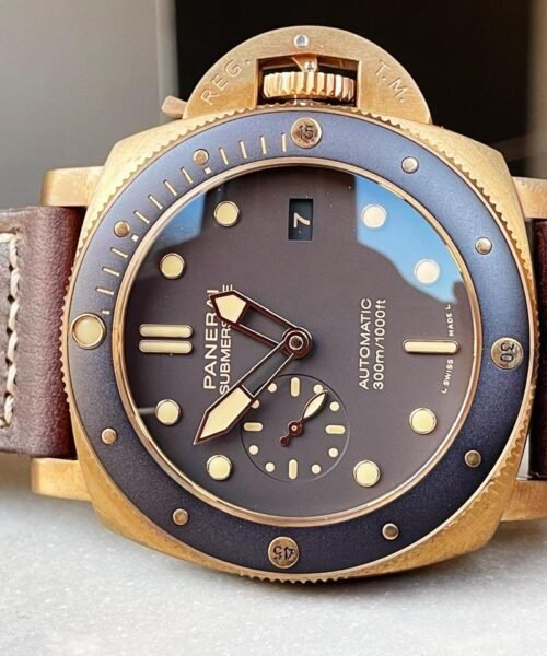 PAM968 V Bronzo VSF Best Edition Brown Ceramic Bezel and Dial on Brown Calfskin Strap P.9010 - Image 6