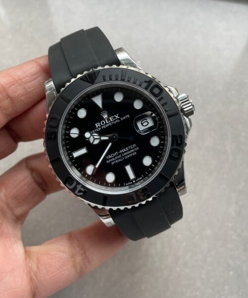 Yacht-Master 42mm 226659 VSF 1:1 Best Edition 3D Black Dial SS case Black Ceramic Bezel on Black Rubber Strap VS3235 - Image 7