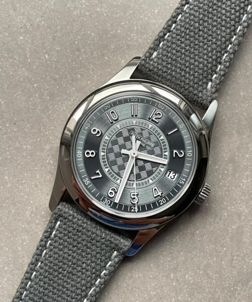 Calatrava 6007A-001 SS ZF 1:1 Best Edition Grey Dial on Grey Leather Strap A324CS - Image 8