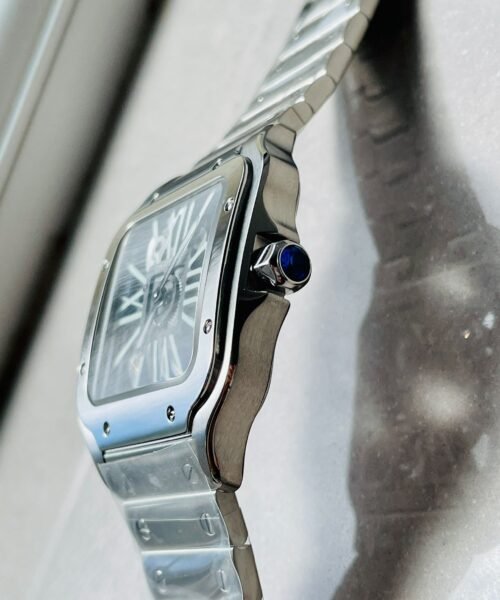 Santos skeleton SS TWF 40mm Best Edition Skeleton Dial on SS Bracelet Ronda Quartz - Image 10