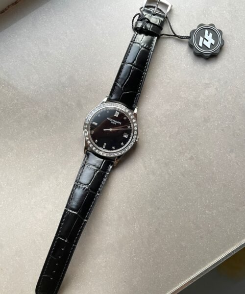 Calatrava ZF 5298p Date Sweep Seconds in Diamond Bezel Black Dial ZF factory - Image 2