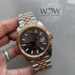 DateJust 41 126331 RG Fluted Bezel KING 1:1 Best Edition 904L Steel Brown Stick Dial on Jubilee Bracelet VR3235 - Image 2
