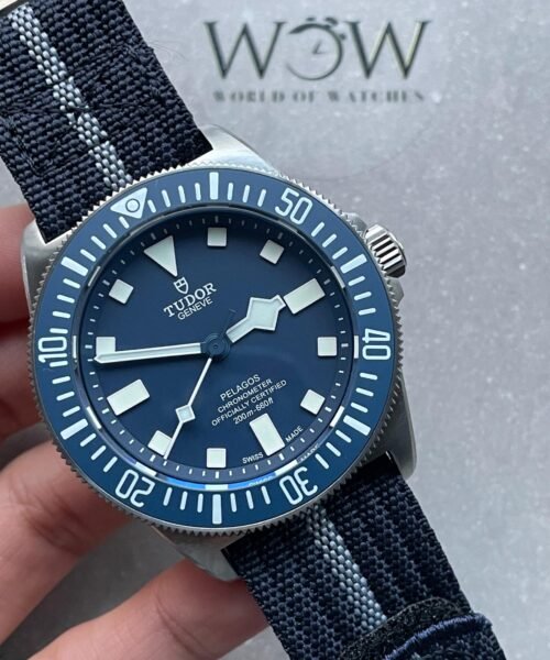 Pelagos M25707B/23-0001 Ti M+F FXD 1:1 V4 Best Edition Blue dial Blue Ceramic Bezel on Nylon Strap Miyato 8N-24 - Image 3