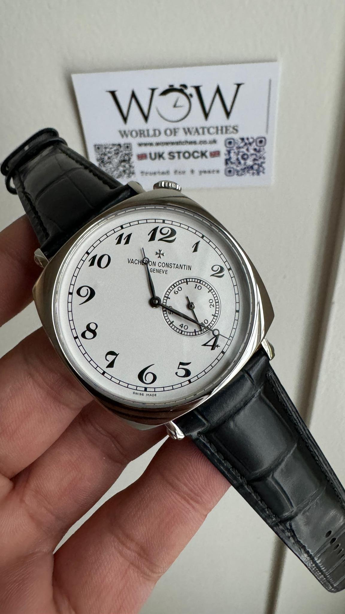 Historiques 40mm American 1921 Black leather White dial SS case Manual winding