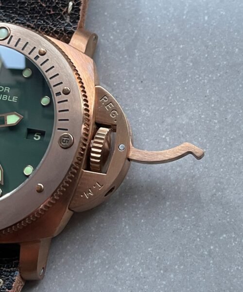 PAM382 N Bronzo VSF 1:1 Best Edition on Green dial on Brown Distressed Calfskin Strap P.9000 - Image 11