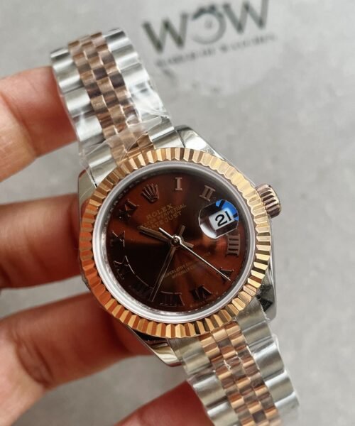 Datejust 28mm 904L RG/SS Brown Dial on RG/SS Jubliee Bracelet A2671 - Image 3