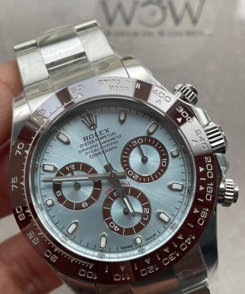 Daytona 116506 50th Anniversary Clean 1:1 Best Edition Ice Blue Dial Lume Markers on SS Bracelet SA4130 V2 - Image 2