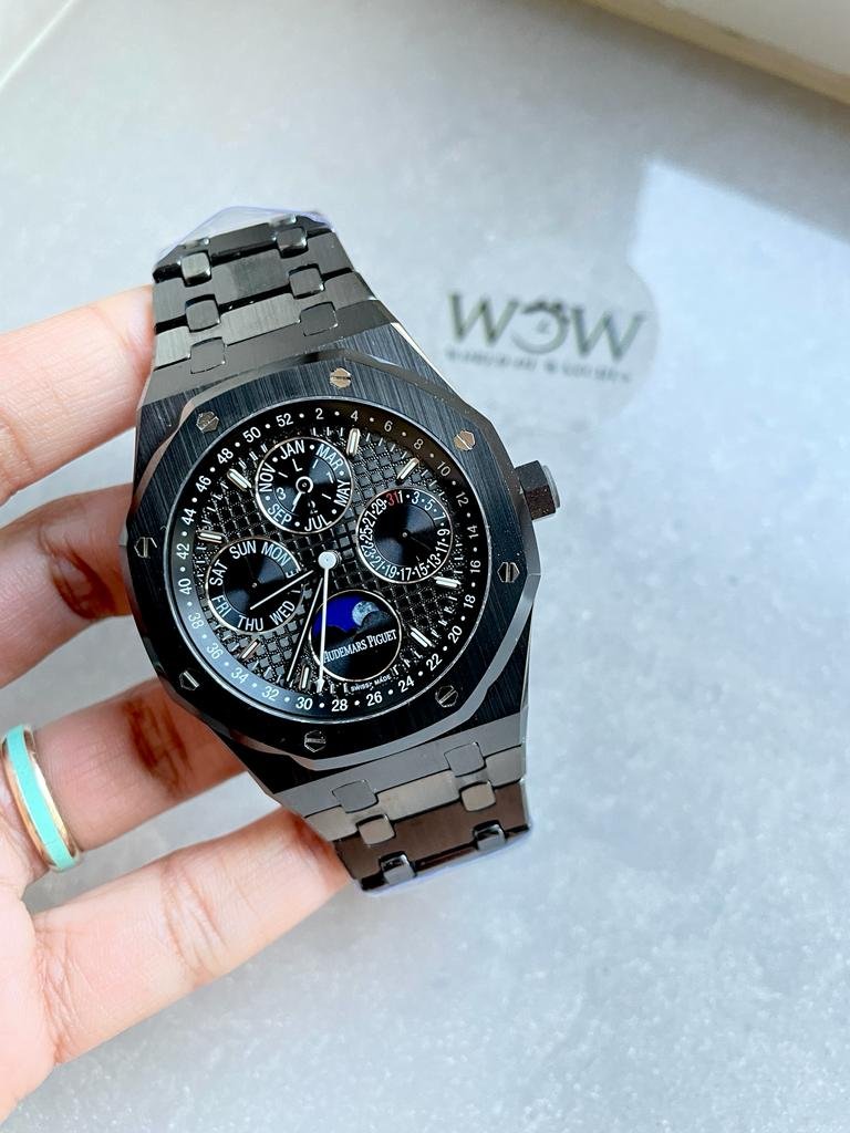 AP Royal Oak moonface Perpetual Calendar 26579cb Black Ceramic APSF Best A5134