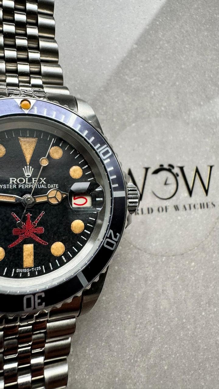 Vintage Submariner 40mm Date Kahanjar / Oman Black dial Jubilee strap Custom made A2824 - Image 5