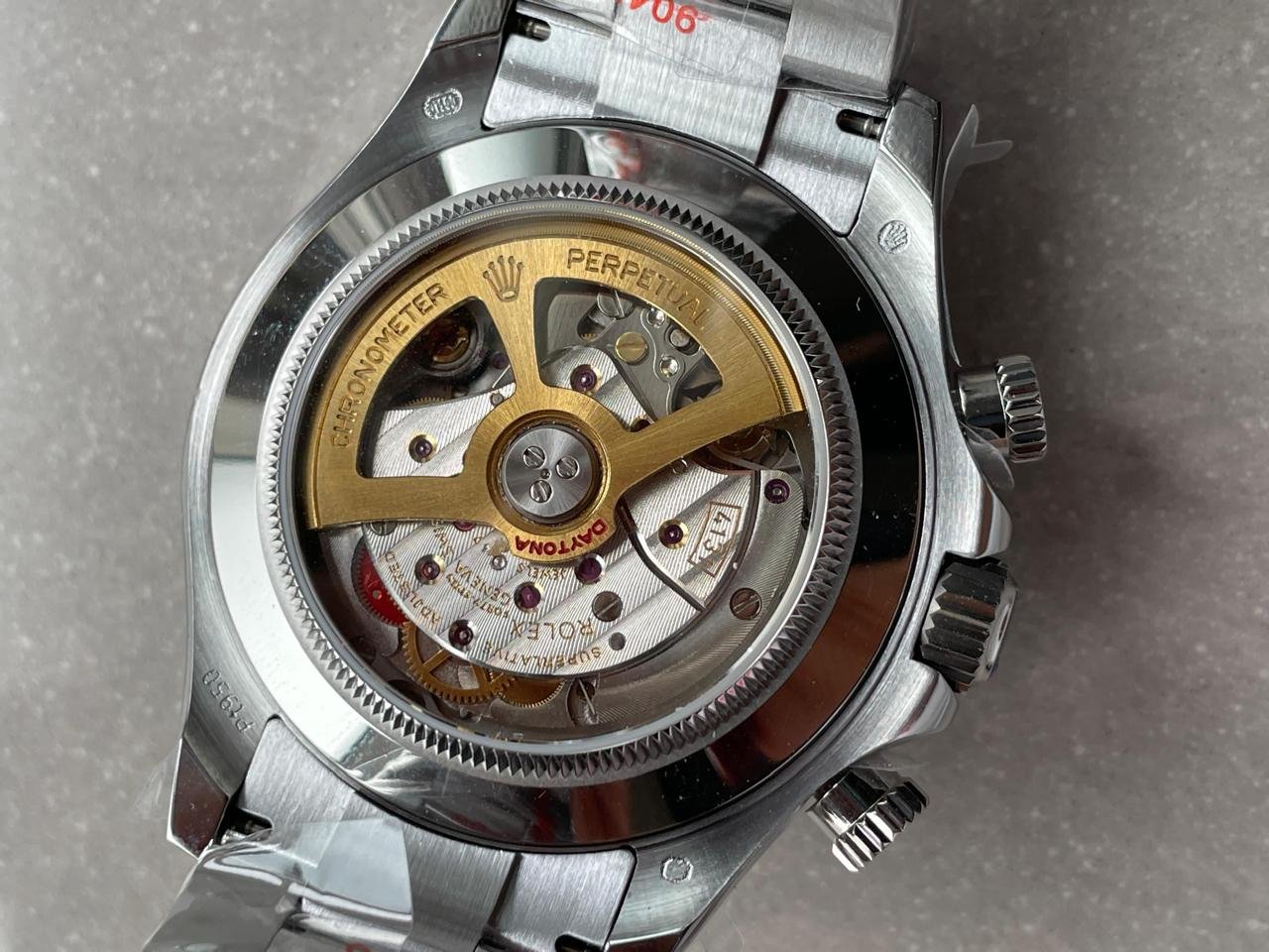 Daytona 116506 904L SS Ice Blue Dial with open Back on SS Bracelet QF V2 Asia 4130 - Image 12