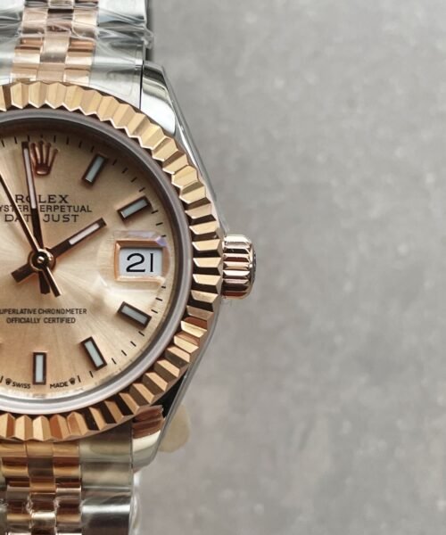 Datejust 28mm 904L RG/SS Champagne Dial on RG/SS Jubliee Bracelet A2671 - Image 3