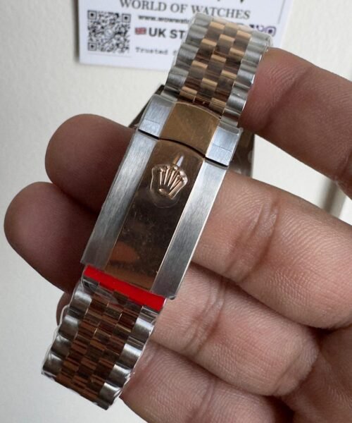 Datejust 41mm 126334 "Wimbledon" 904L RG Fluted Bezel Slate Dial on SS and RG Jubilee Bracelet Clean VR3235 - Image 9