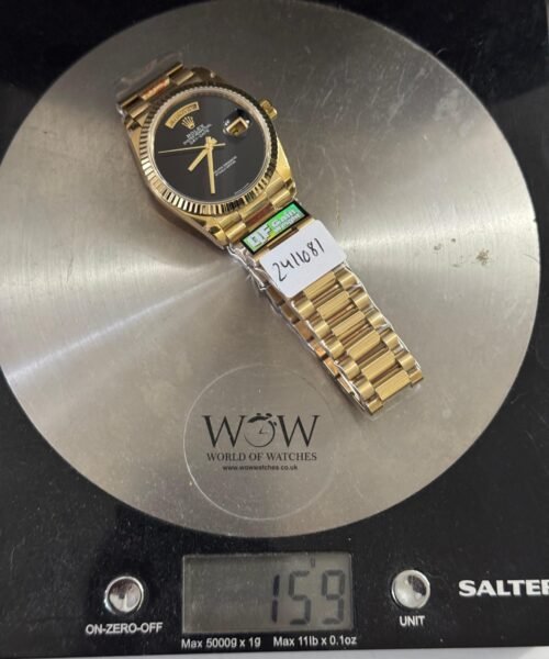 Day date 18238 QF YG 36mm 3255 Fluted bezel Onyx dial - Image 13