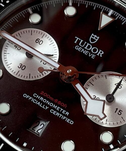 Black Bay Chrono SS TWS 1:1 Reverse Panda Best Edition Black Dial on SS Bracelet A7750 - Image 8