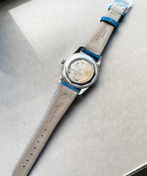 Calatrava 6007A-001 SS ZF 1:1 Best Edition Blue Dial on Blue Leather Strap A324CS - Image 12