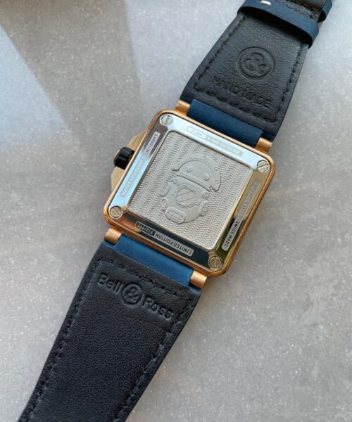 BR03-92 Diver 42mm Bronze BR Blue Dial on Blue Leather Strap A2824 - Image 14