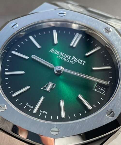 Royal Oak 39mm 16202 “50th Anniversary” SS ZF 1:1 Best Edition Green Textured Dial on SS Bracelet A7121 - Image 9