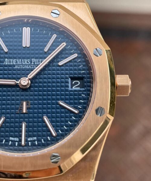 ROYAL OAK AP Jumbo 39MM 15202 RG ZF 1:1 BEST EDITION BLUE TEXTURED DIAL ON RG BRACELET A2121 - Image 6
