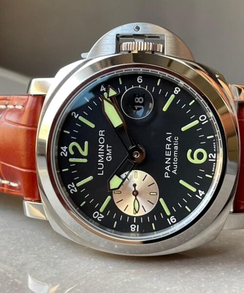 Luminor GMT 44mm PAM00088 SS Black Dial on Leather Strap VSF A7750 pam088 - Image 7