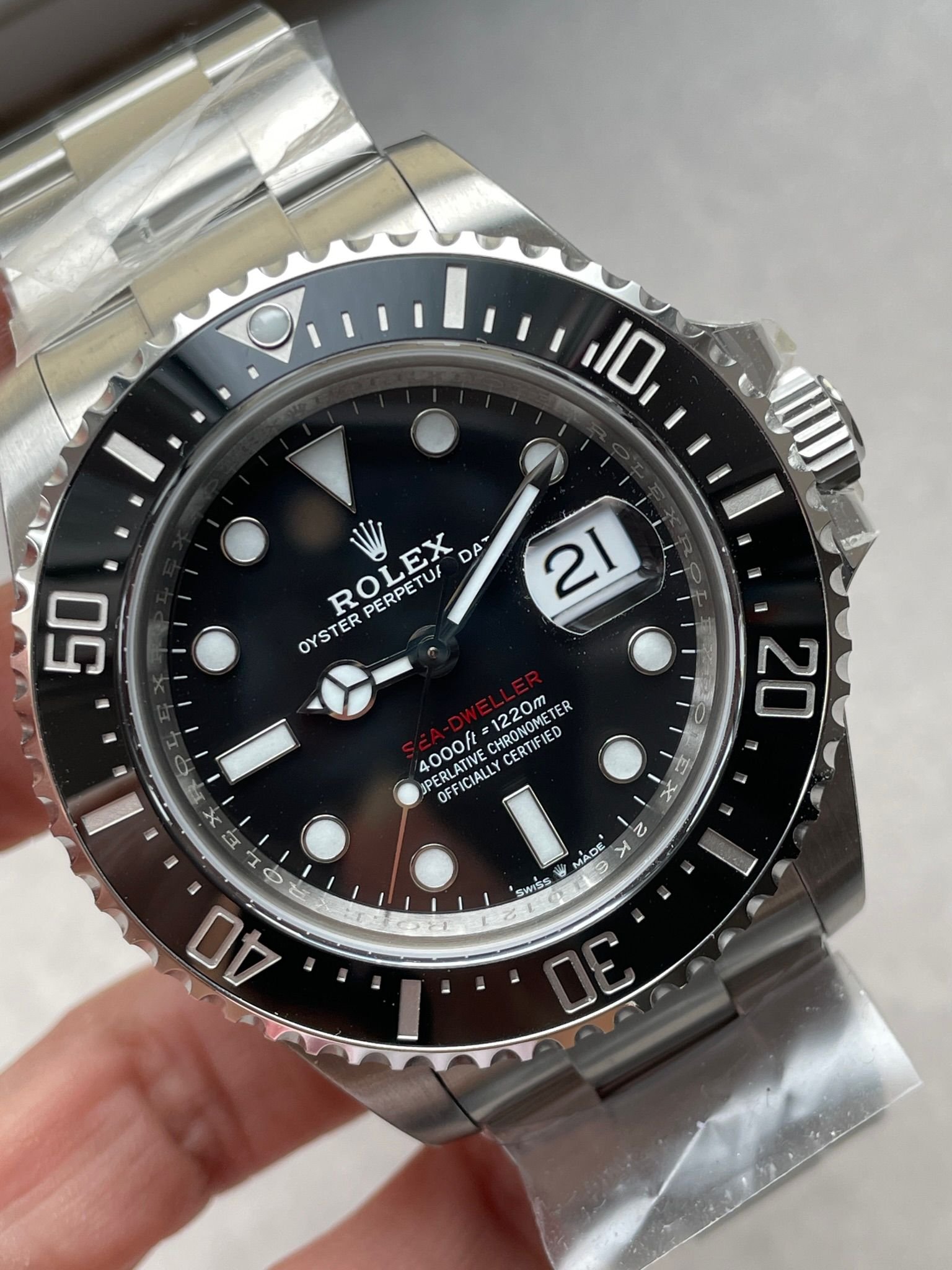 Sea-Dweller 43mm 126600 904L SS Black Dial on SS Bracelet VSF VS3235 - Image 5