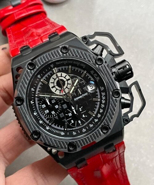 Royal Oak Offshore Survivor IPF 1:1 Limited Edition on Red Leather Strap A7750 - Image 4