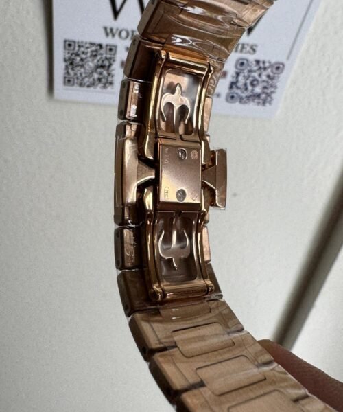 Nautilus 7118 35mm RG Diam Bezel White Dial Sticks on RG Bracelet PPF A324 - Image 10