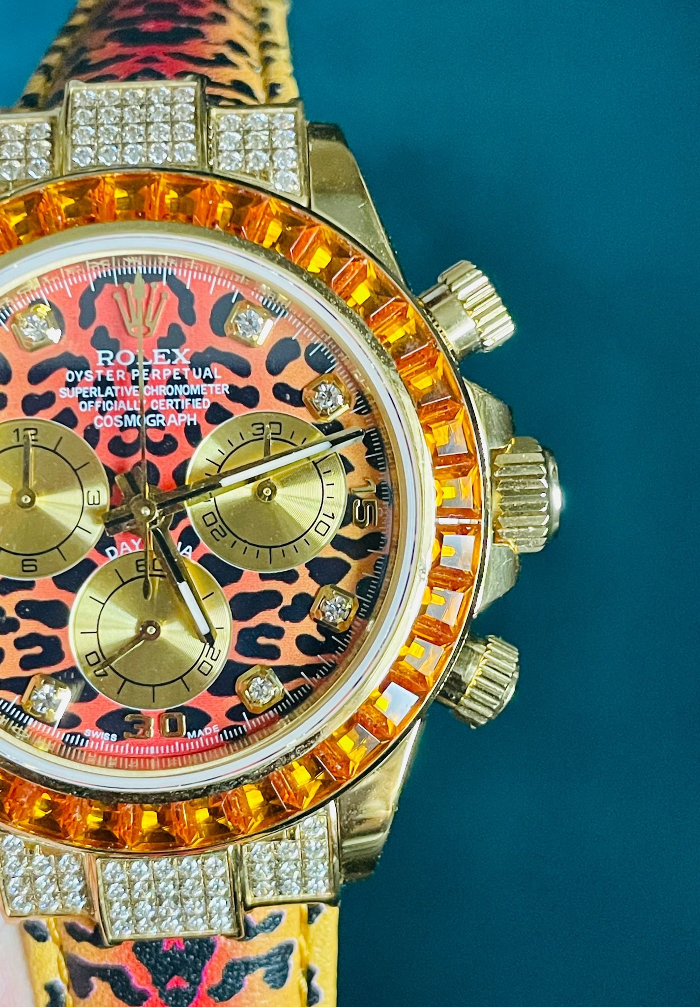 Daytona 116598 SACO 'Leopard' JH factory Leopard print Dial Leopard print Leather Strap - Image 11