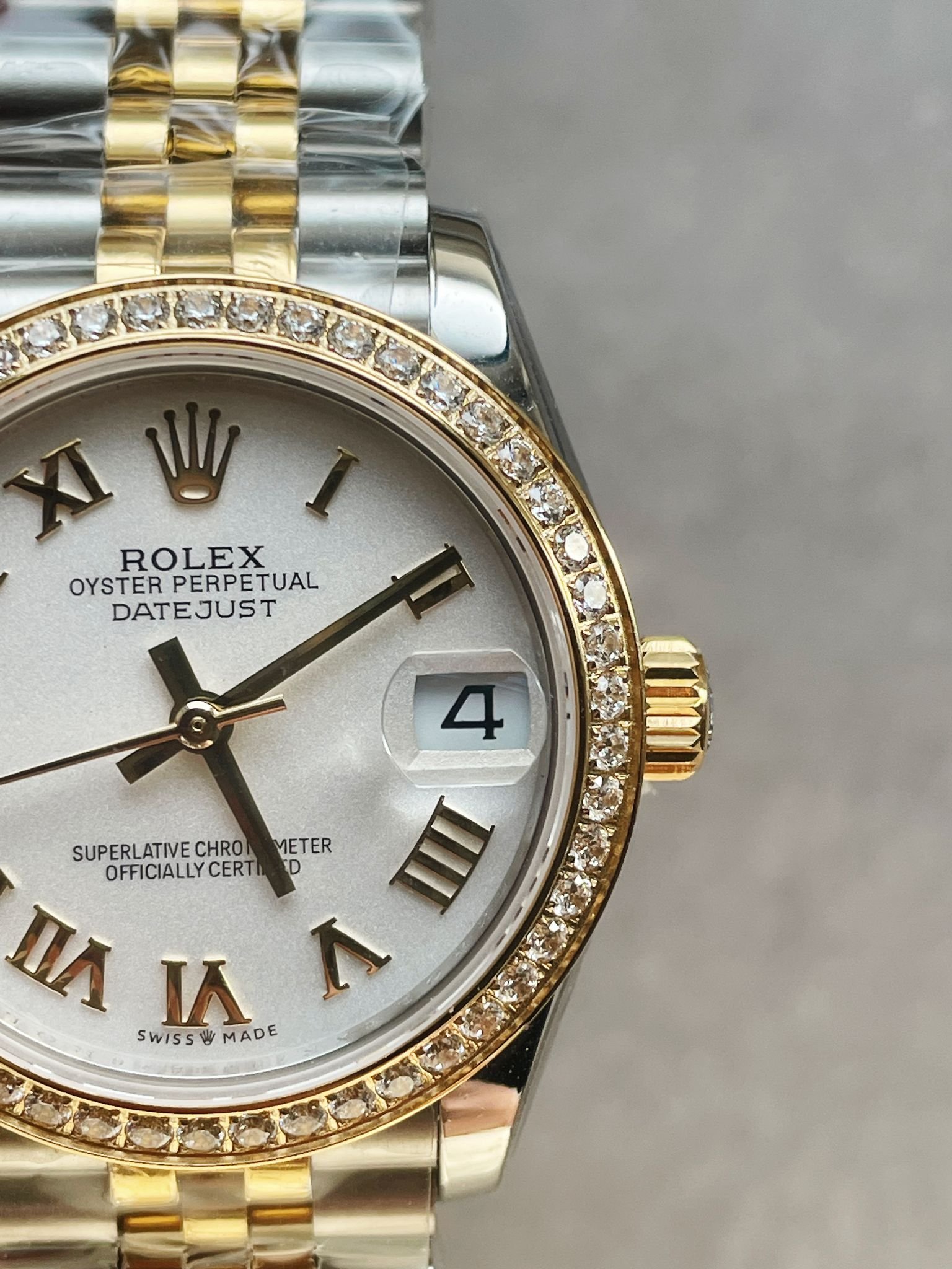 Datejust 31mm 278273 YG/SS White Dial Diamond Bezel on YG/SS Jubilee Bracelet - Image 5