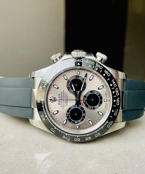 Daytona Grey Silver BTF 1:1 Best Edition 904L Steel Silver/Black Dial on Oysterflex Strap A4130 - Image 2