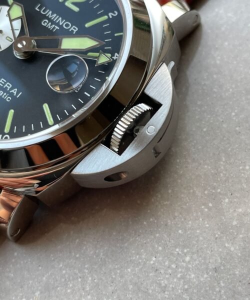 Luminor GMT 44mm PAM00088 SS Black Dial on Leather Strap VSF A7750 pam088 - Image 9