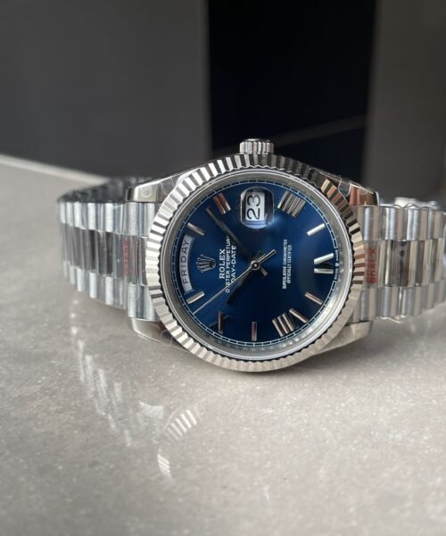 DayDate 40mm 228239 GMF 1:1 Gain Weight SS/tungsten Blue Dial Roman Markers on President Bracelet A3255 - Image 8