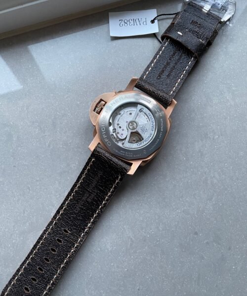 PAM382 N Bronzo VSF 1:1 Best Edition on Green dial on Brown Distressed Calfskin Strap P.9000 - Image 13