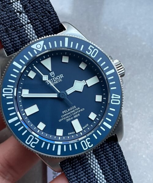 Pelagos M25707B/23-0001 Ti M+F FXD 1:1 V4 Best Edition Blue dial Blue Ceramic Bezel on Nylon Strap Miyato 8N-24 - Image 5