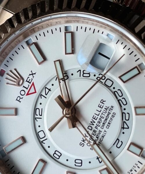 Sky-Dweller 326934 SS Noob 1:1 Best Edition White Dial on Rose gold SS Bracelet A23J - Image 5