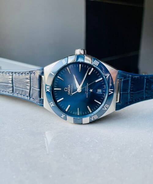 Constellation Blue Ceramic SS 8F 1:1 Best Edition Blue Dial on Blue Gummy Strap A8900 - Image 2