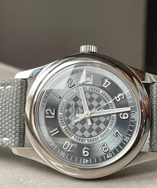 Calatrava 6007A-001 SS ZF 1:1 Best Edition Grey Dial on Grey Leather Strap A324CS - Image 7