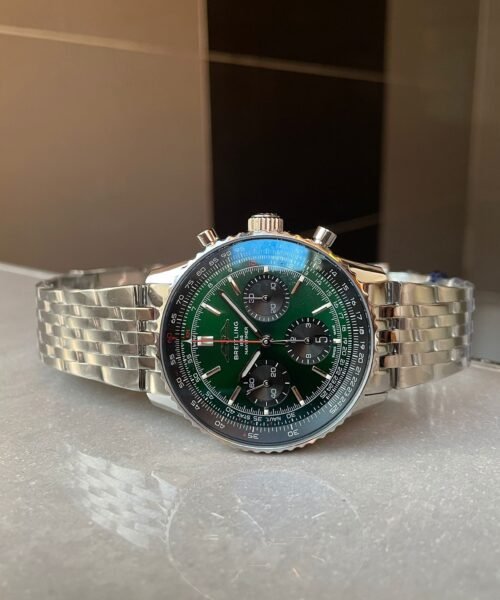 Navitimer 01 1:1 SS Green Dial on Steel Strap A7750 BLS Factory - Image 5