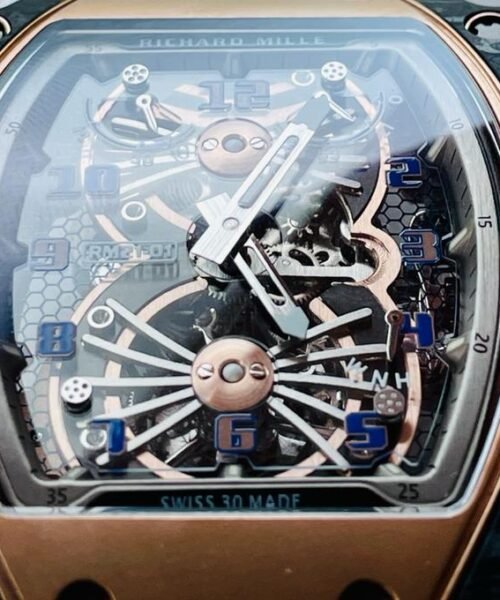 RM21-01 RG Tourbillon RMF Best Edition Skeleton Dial on White Rubber Strap - Image 2