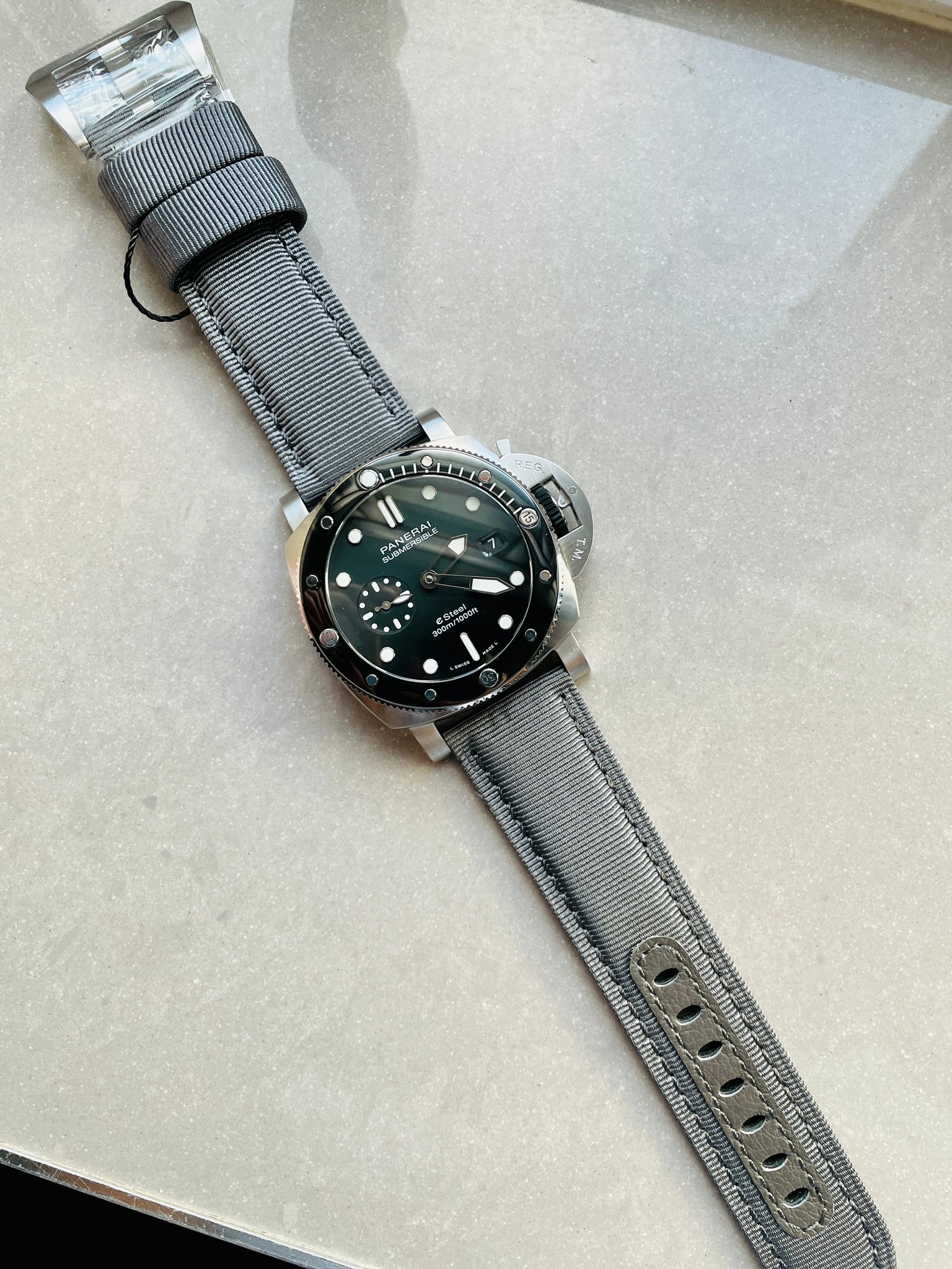PAM1288 Y SBF 1:1 Best Edition Gray Dial on Gray Nylon Strap P900 - Image 4