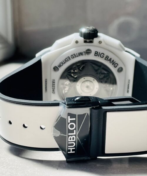 Big Bang Sang Bleu II White Ceramic BBF Best Edition on White Rubber Strap A1240 - Image 12