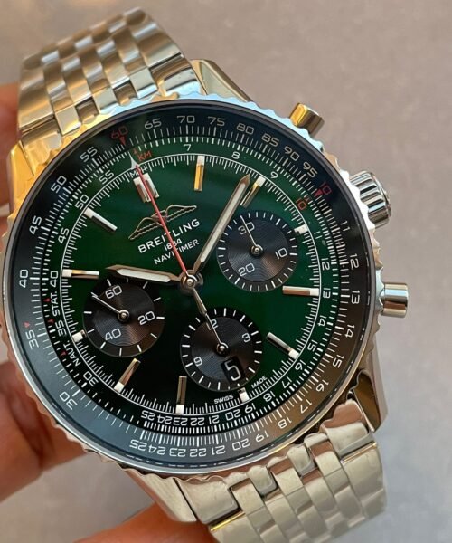 Navitimer 01 1:1 SS Green Dial on Steel Strap A7750 BLS Factory - Image 2