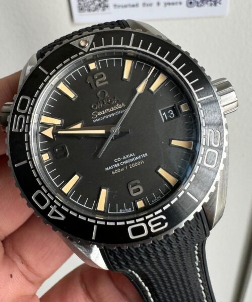 Planet Ocean 600M 43.5mm Black Ceramic Bezel SS VSF 1:1 Best Edition Gray Dial on Black Rubber Strap A8900 - Image 2