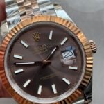 DateJust 41 126331 RG Fluted Bezel KING 1:1 Best Edition 904L Steel Brown Stick Dial on Jubilee Bracelet VR3235 - Image 5