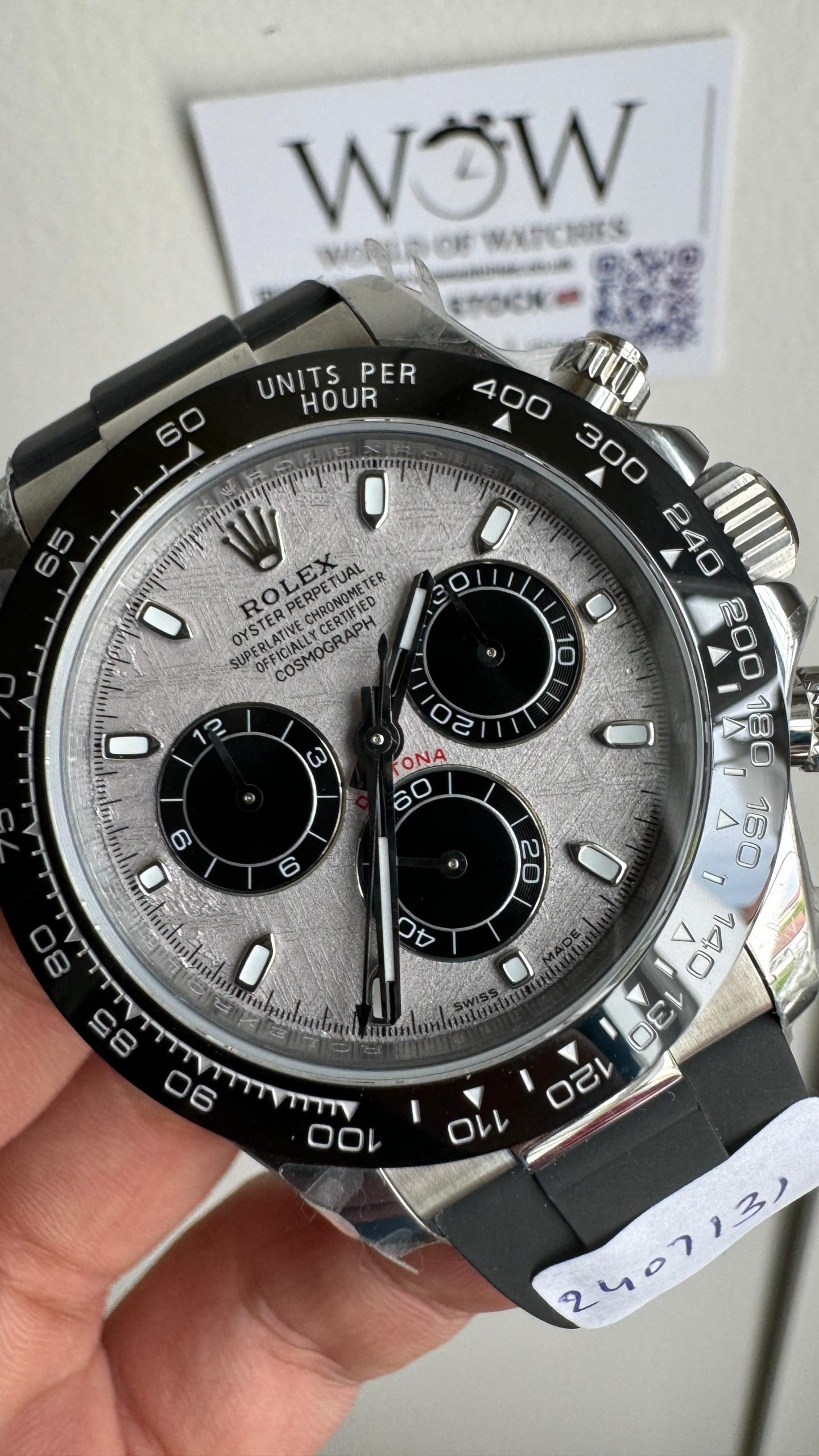 Daytona 116519 QF Edition Meteorite Dial on Oysterflex Strap SH4130 V3 (Gain Weight) - Image 2