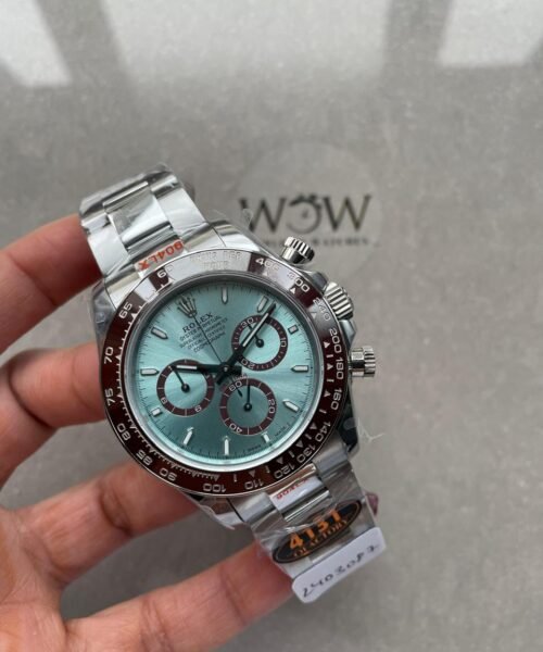 Daytona 116506 904L SS Ice Blue Dial with open Back on SS Bracelet QF V2 Asia 4130 - Image 7
